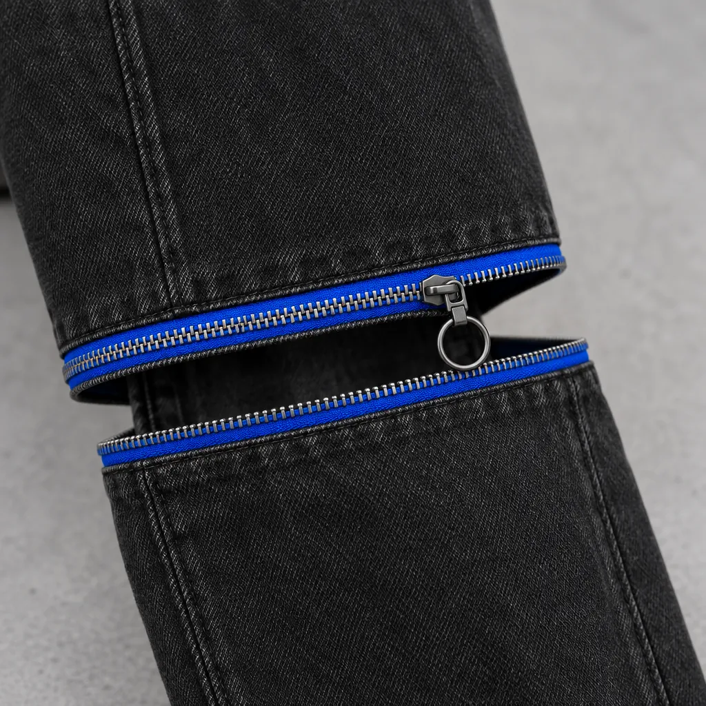 Balloon Convertible Trouser, Nahaufnahme der Metallteile