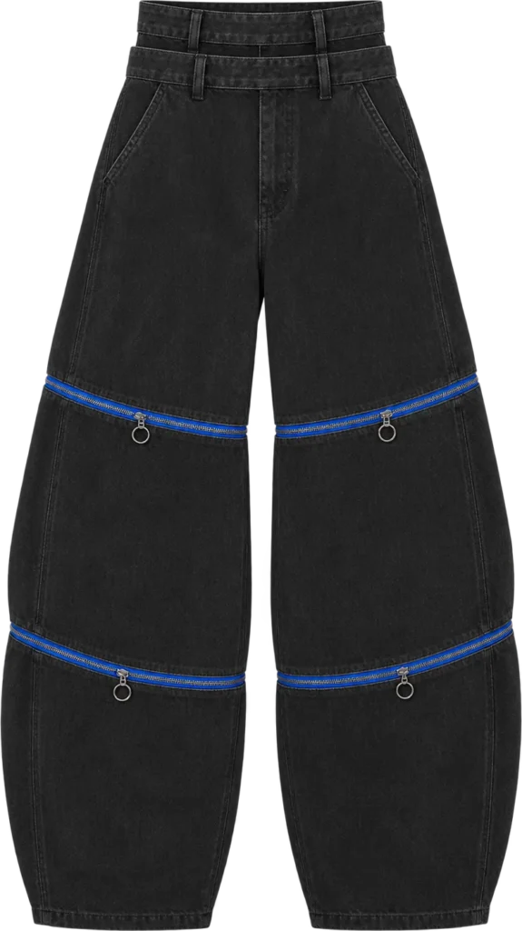 Balloon Convertible Trouser, lange Länge, flach liegend