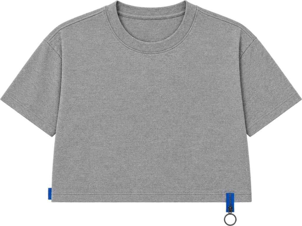 Boxy Crop Tee, front, laid flat