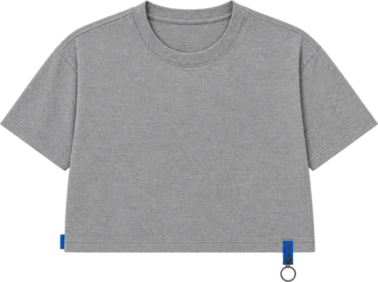 Boxy Crop Tee, front, laid flat