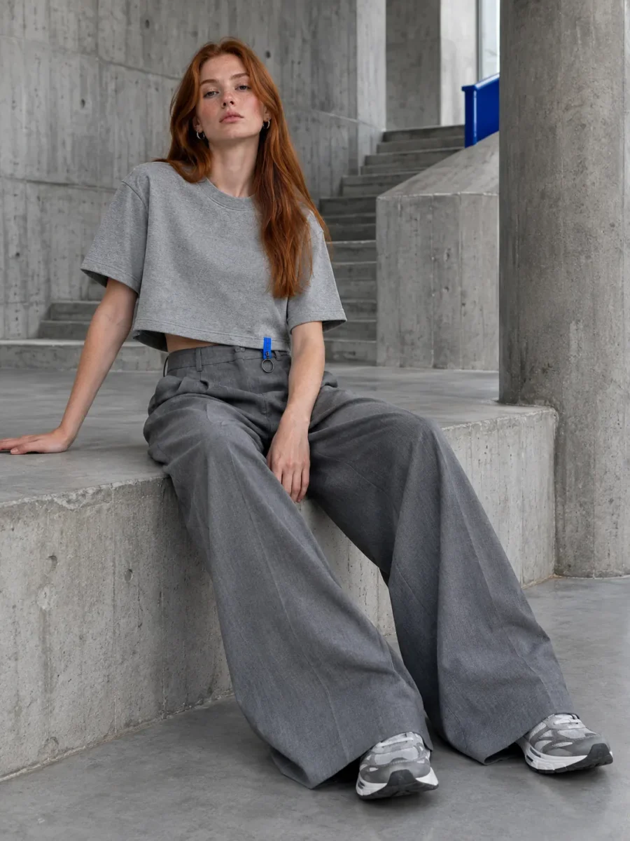 Boxy Crop Tee, worn
