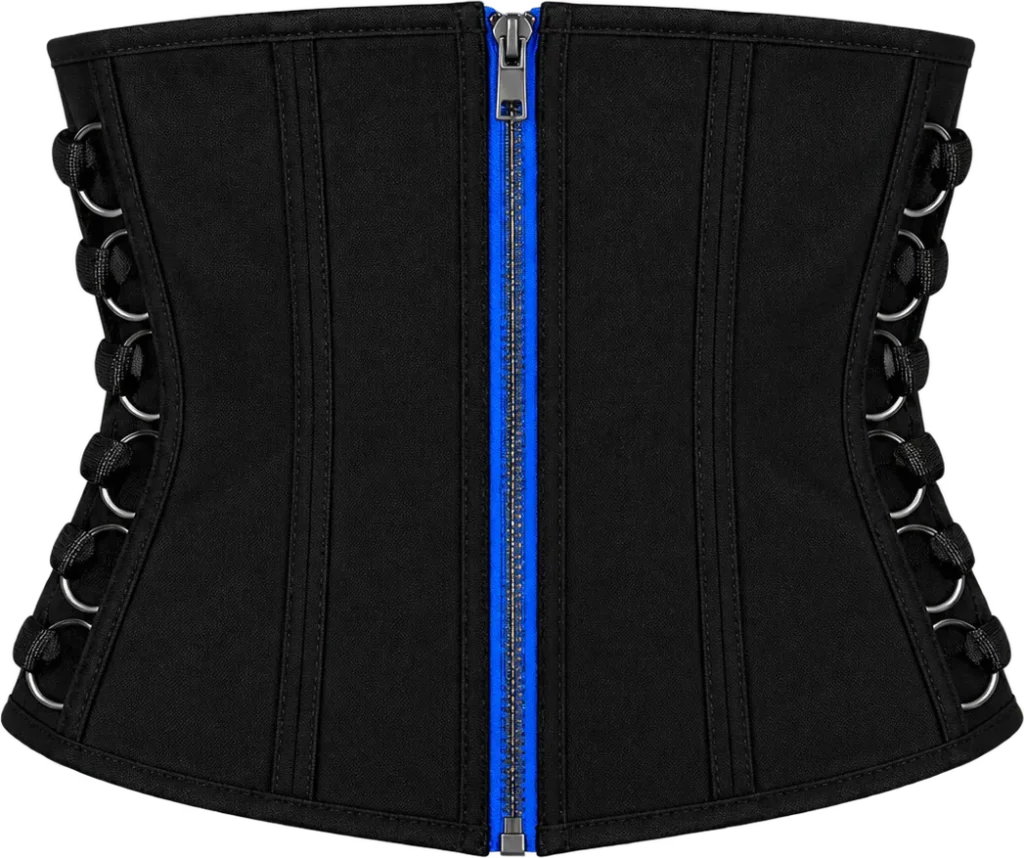 Canvas Lace-Back Corset, front, laid flat