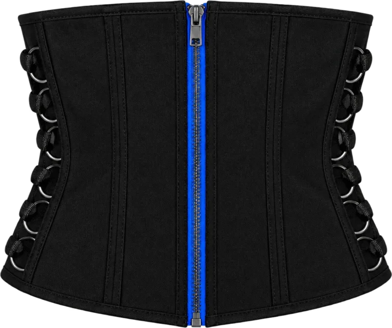 Canvas Lace-Back Corset, front, laid flat