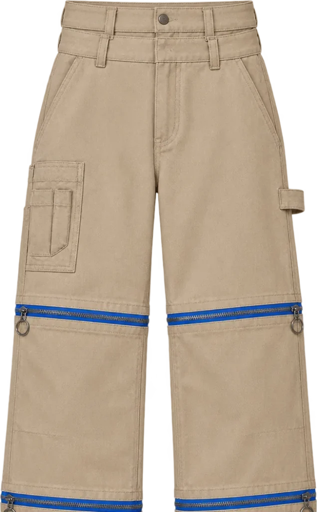 Carpenter Convertible Trouser, kort længde med de nederste ben lynet af, lagt fladt