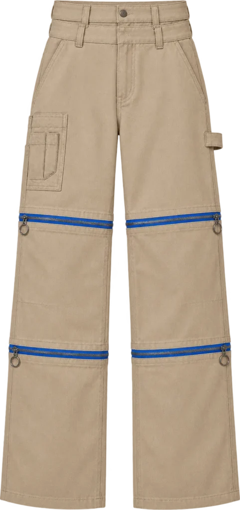 Carpenter Convertible Trouser, lang længde, lagt fladt