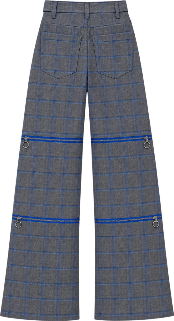 Check Convertible Wide Trouser, back view