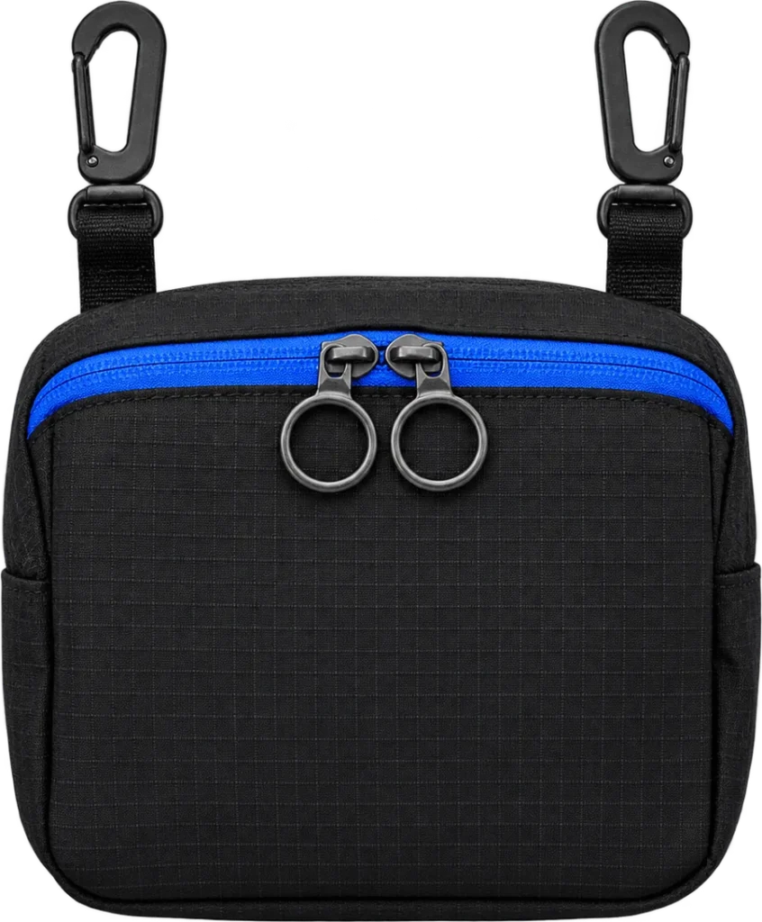 Clip-On Hip Pouch, front, laid flat
