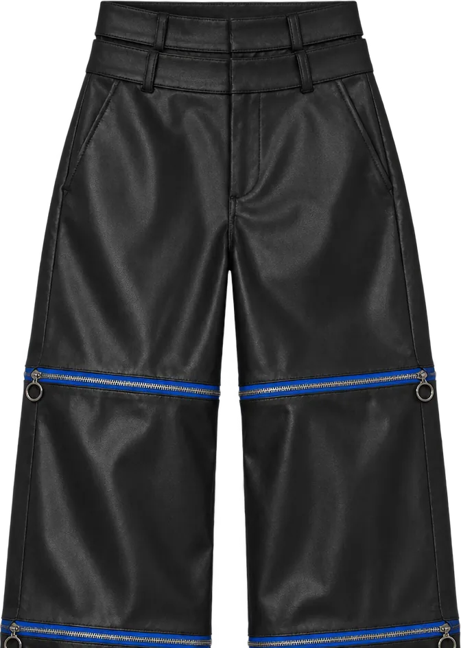 Coated Convertible Trouser, kort længde med de nederste ben lynet af, lagt fladt