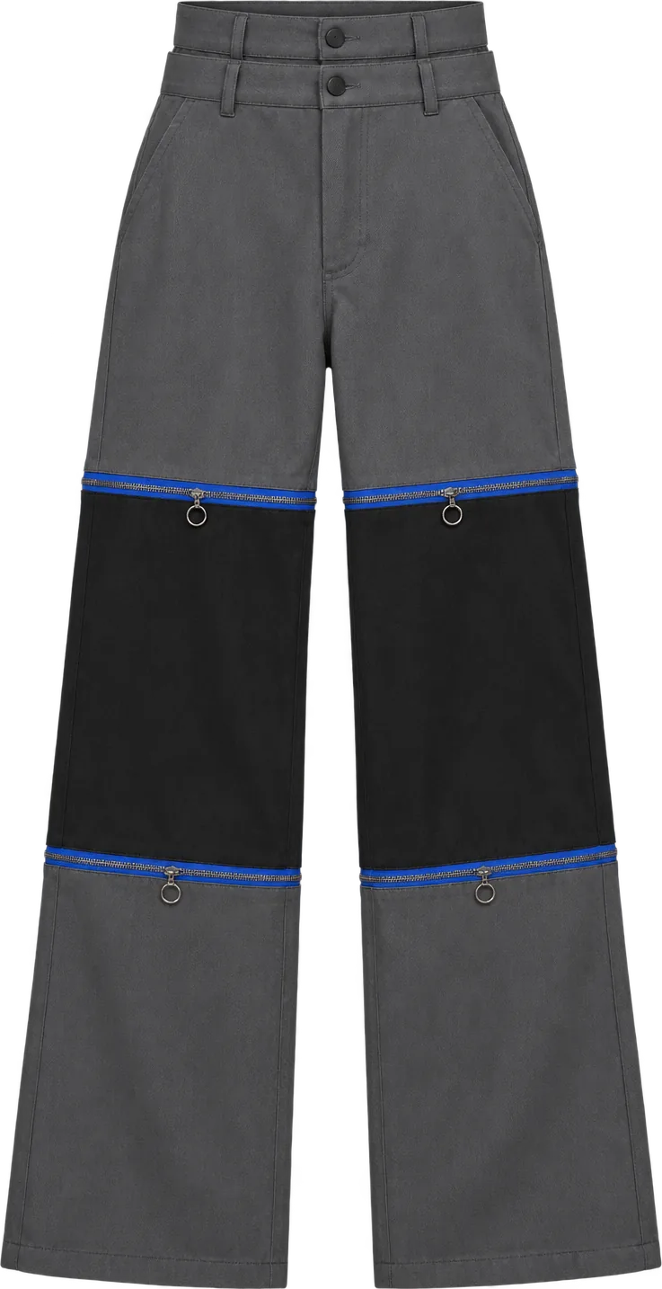 Colour-Block Convertible Trouser, long length, laid flat