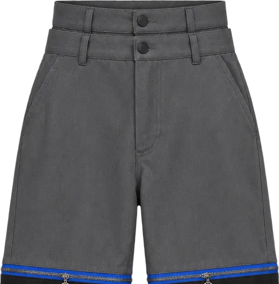 Colour-Block Convertible Trouser, shortslængde, lynet af over knæet, lagt fladt