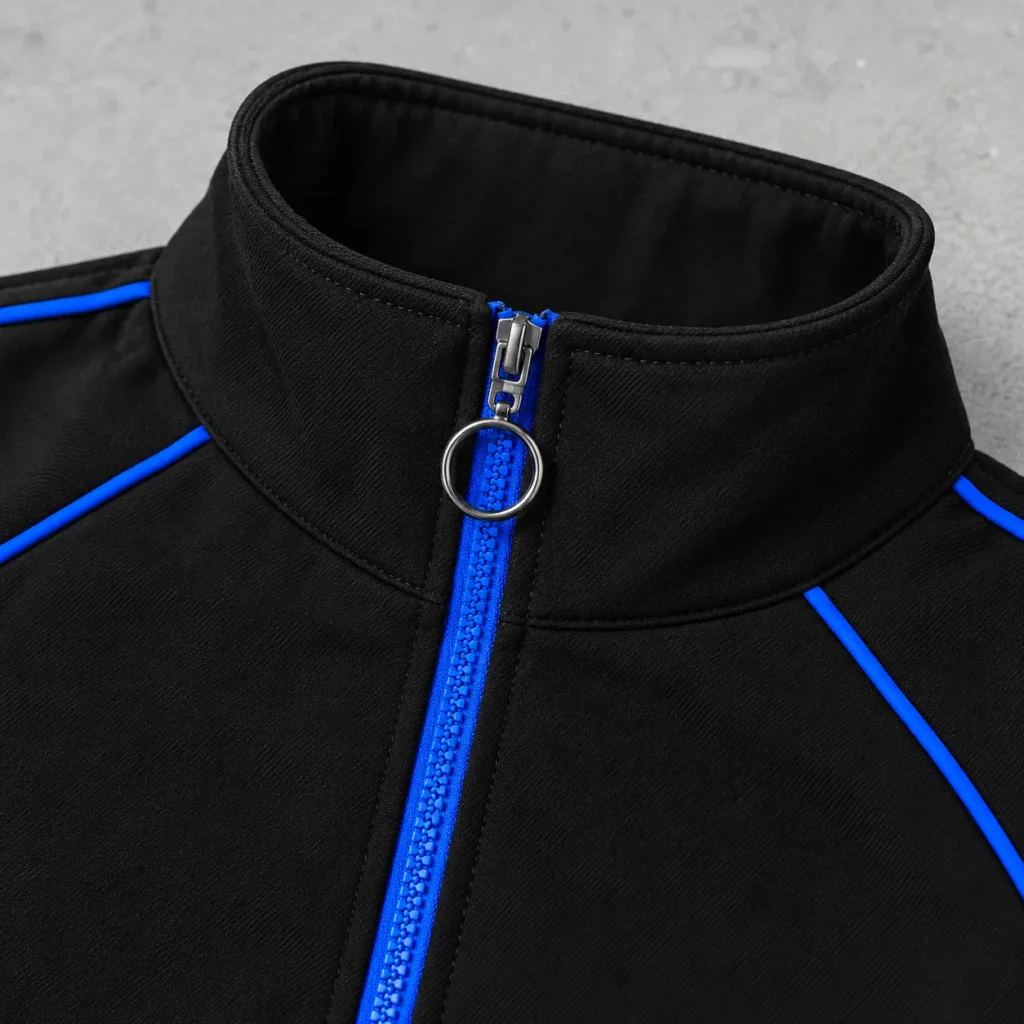 Cropped Track Jacket, nærbillede af metaldelene