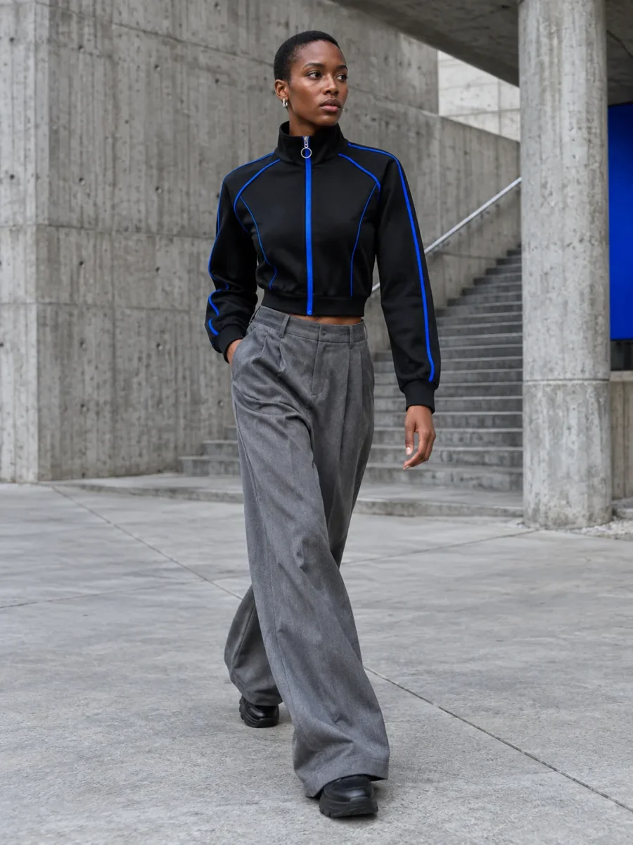Cropped Track Jacket, på