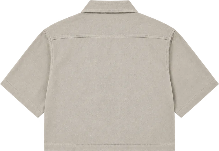 Cropped Work Shirt, back view