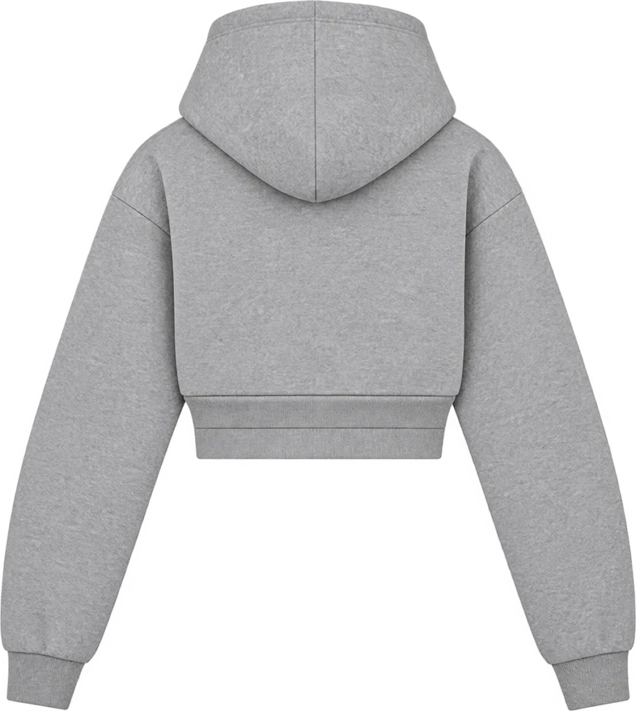 Cropped Zip Hoodie, back view