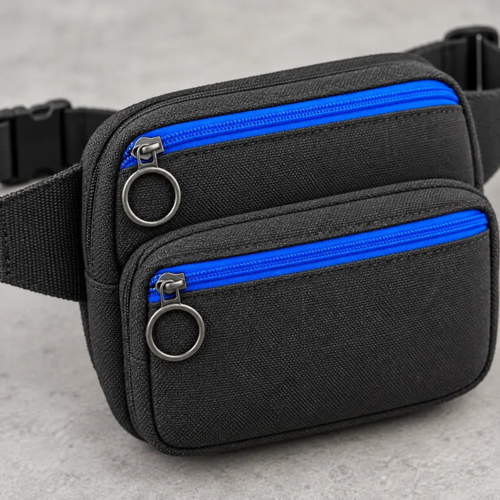 Double-Pocket Belt Bag, hardware close-up