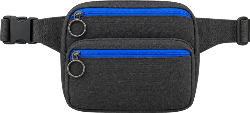Double-Pocket Belt Bag, front, laid flat