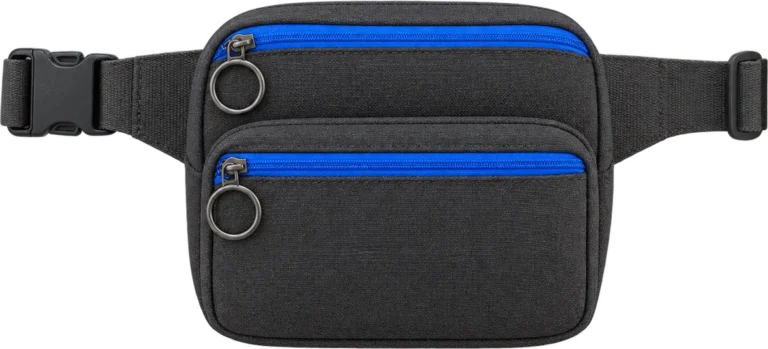 Double-Pocket Belt Bag, front, laid flat