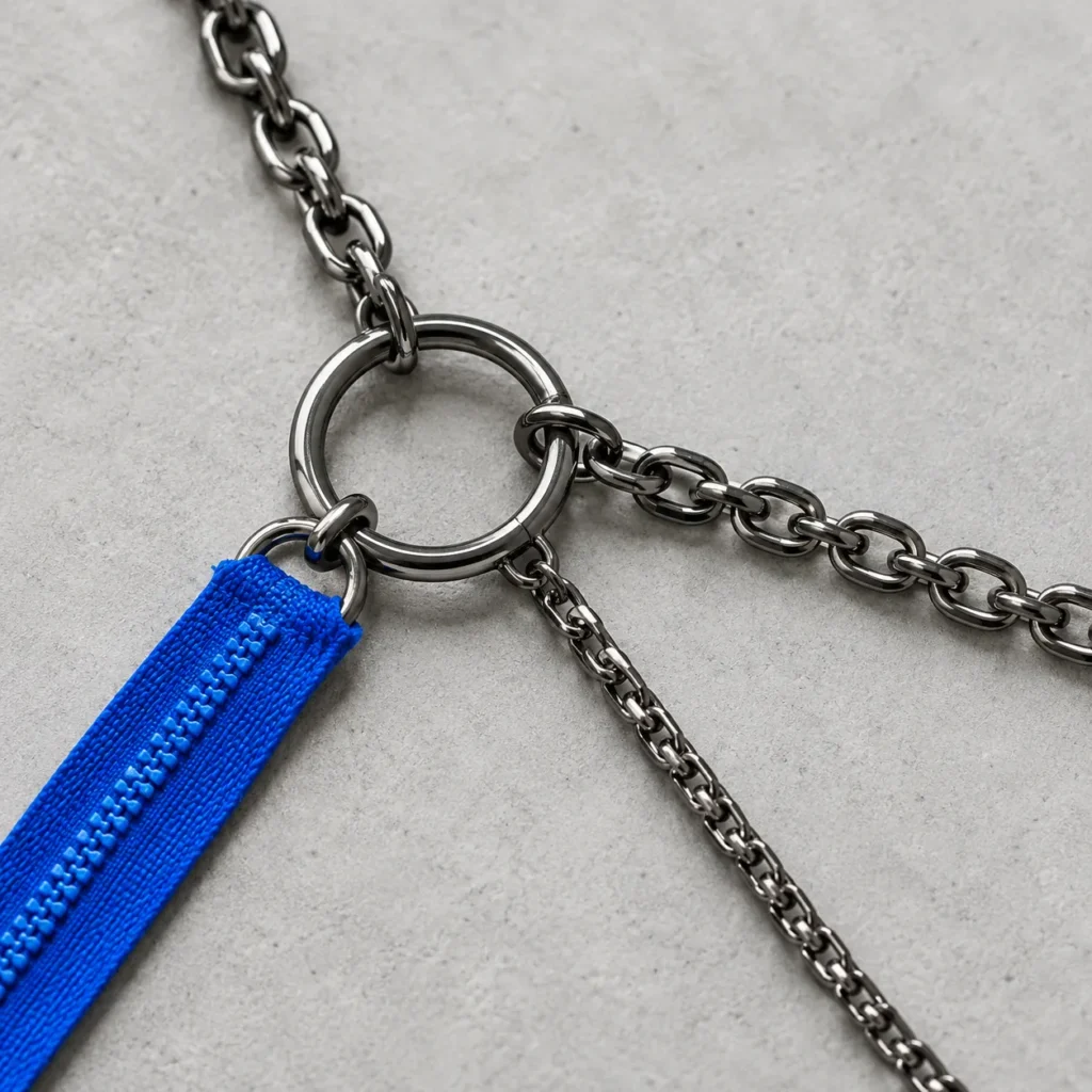 Double-Strand Waist Chain, hardware close-up