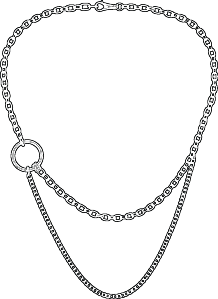 Double-Strand Waist Chain, technical line drawing