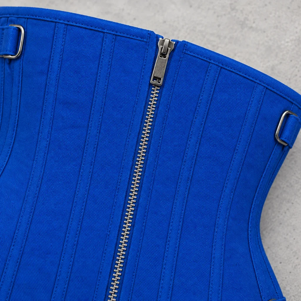 Electric Waist Corset, hardware close-up