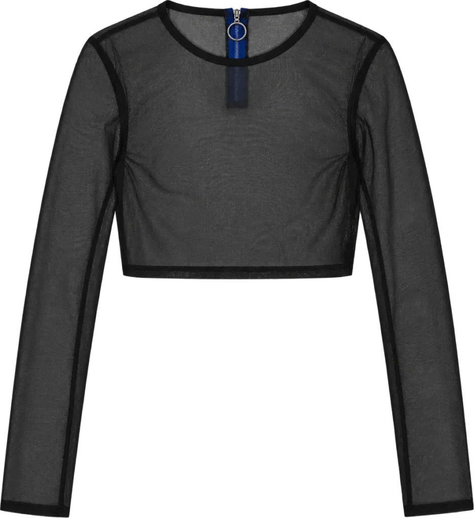 Mesh Layer Crop Top, forside, lagt fladt