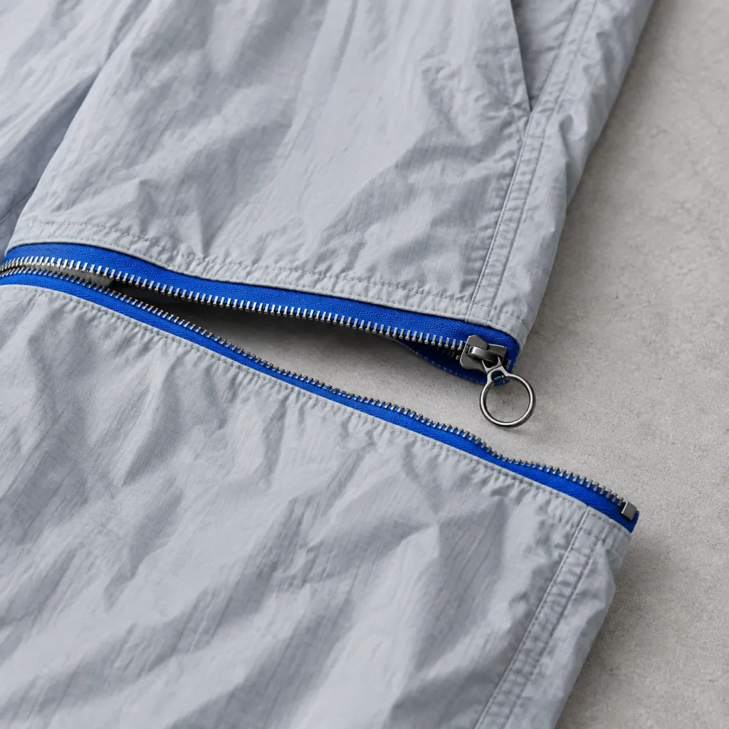 Parachute Convertible Trouser, hardware close-up