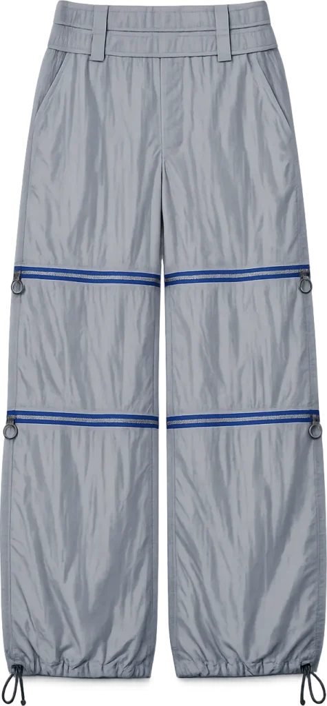 Parachute Convertible Trouser, long length, laid flat