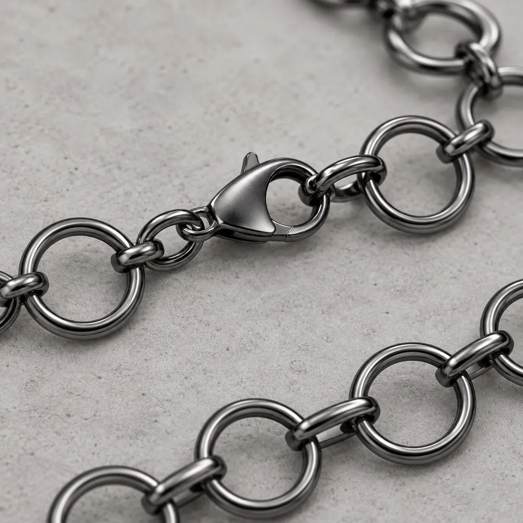 Ring-Link Waist Chain, hardware close-up