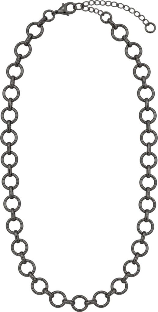 Ring-Link Waist Chain, front, laid flat