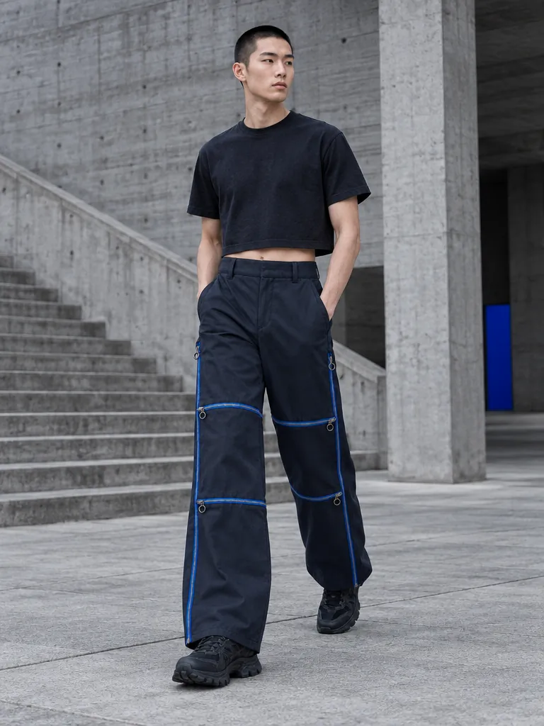 Side-Open Wide Trouser, på