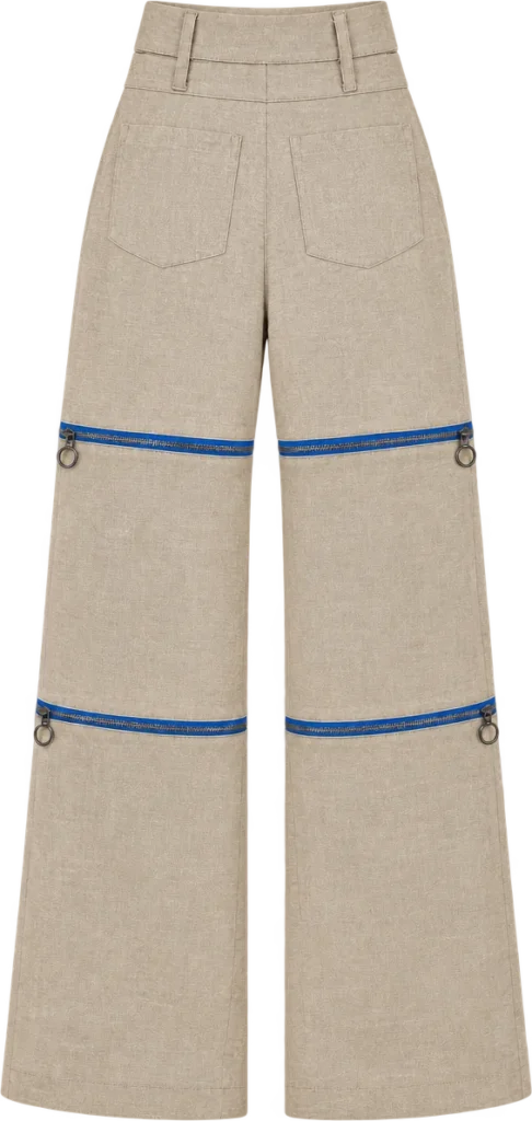 Slub Weave Convertible Trouser, back view