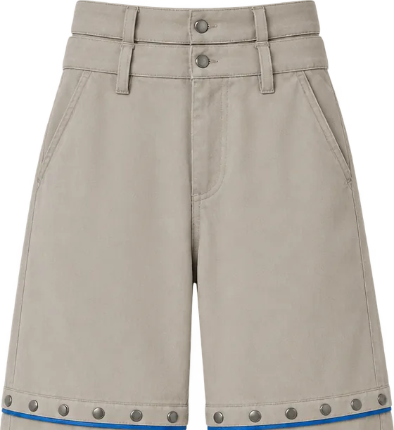 Snap-Line Wide Trouser, shortslængde, lynet af over knæet, lagt fladt