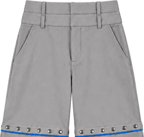 Split-Hem Convertible Trouser, version short, jambes détachées au-dessus du genou, à plat