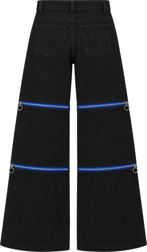 Tri-Length Canvas Wide Trouser, back view