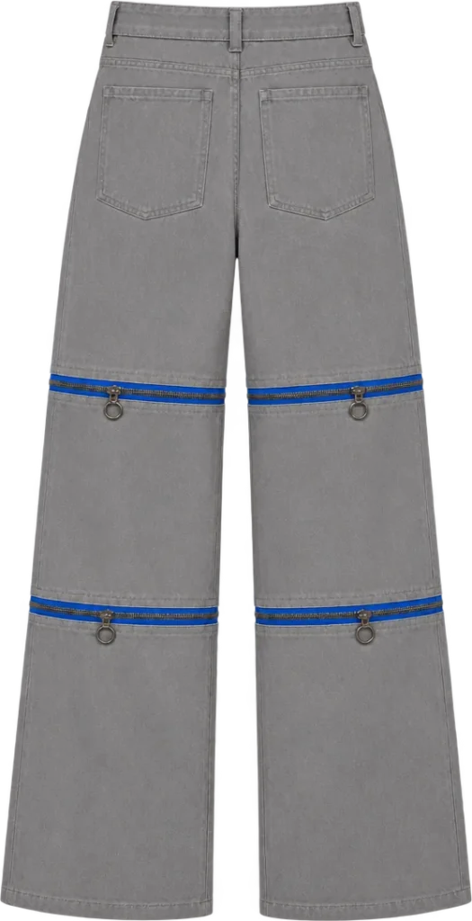 Tri-Length Twill Wide Trouser, back view