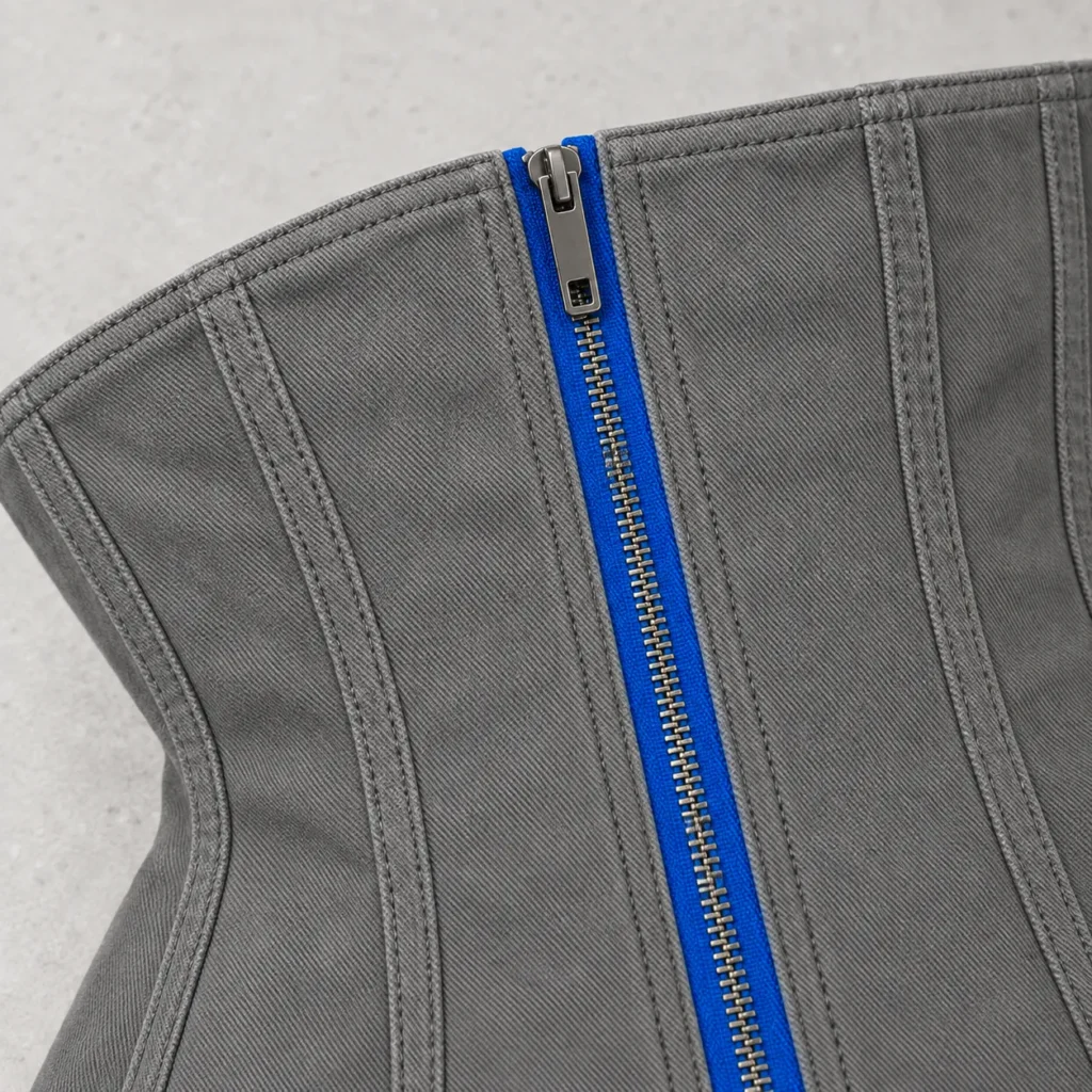 Twill Waist Corset, hardware close-up