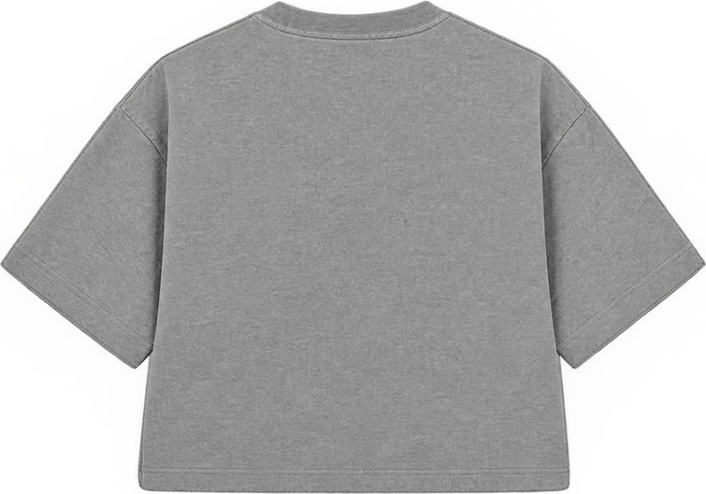 Zip-Hem Cropped Tee, back view