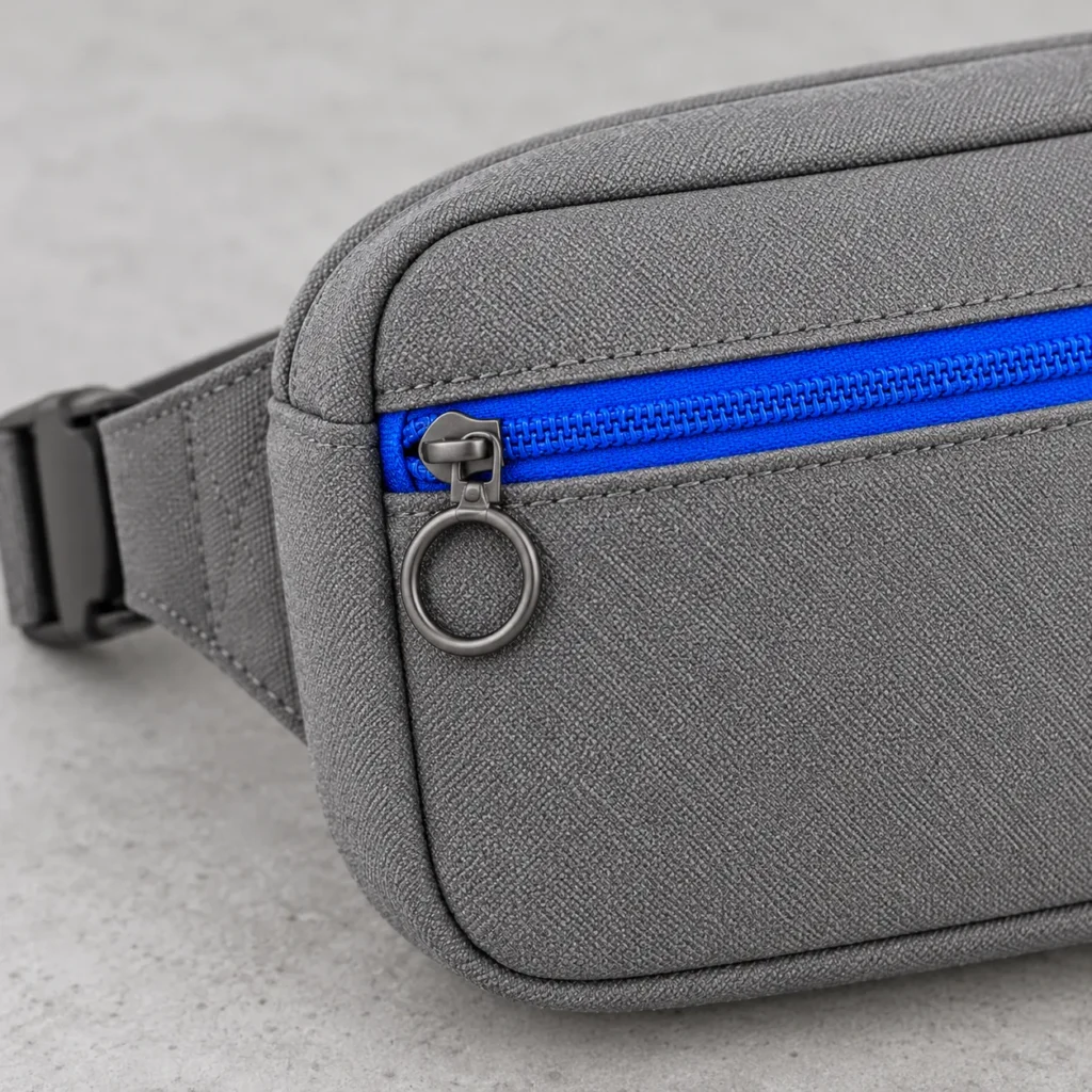 Zip Mini Waist Bag, hardware close-up