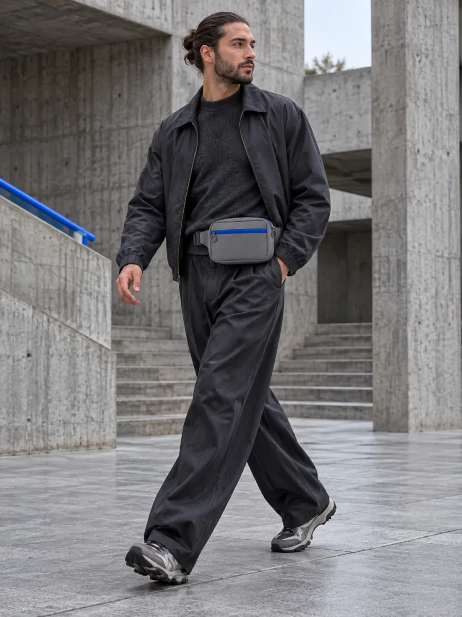Zip Mini Waist Bag, worn